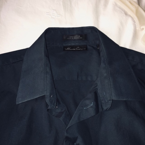 EUC Kenneth Cole New York Men's Dark Green Dress Shirt - Small - Picture 10 of 12